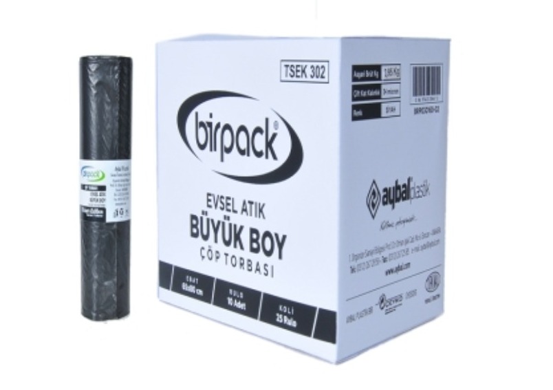 DMO BÜYÜK BOY ÇÖP TORBASI | 5969-K1333 BİRPACK ( BRP030160-02 ) BÜYÜK BOY 65 x 80 cm 34 µm 10 x 25 Rulo