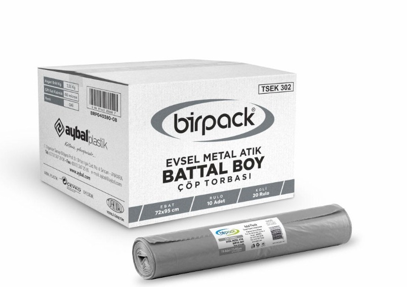 DMO BATTAL BOY ÇÖP TORBASI 73063-K1333 BİRPACK (BRP040380-08) BATTAL BOY 72 x 95 cm 60 µm 10  X 20