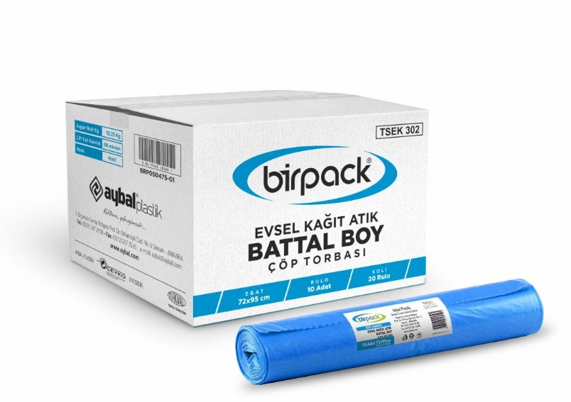 DMO BATTAL BOY ÇÖP TORBASI 73051-K1333 BİRPACK ( BRP040315-01 ) BATTAL BOY 72 X 95 cm 60 µm 10 x 20