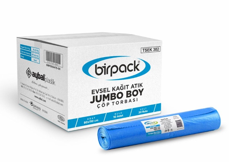 DMO JUMBO BOY ÇÖP TORBASI 73054-K1333 BİRPACK ( BRP050475-01 ) JUMBO BOY 80 x 110 cm 68 µm 10 X 20
