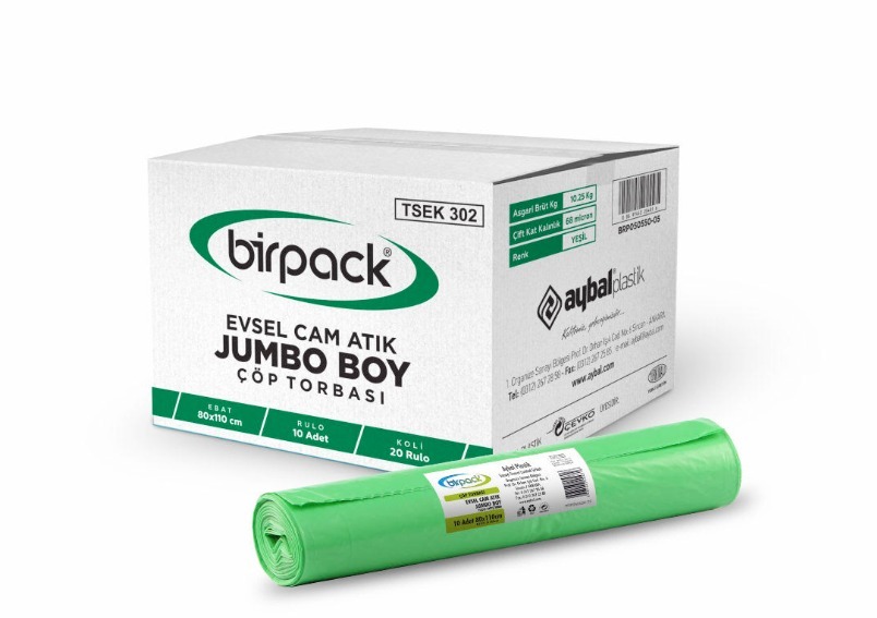DMO JUMBO BOY ÇÖP TORBASI 73058-K1333 BİRPACK (BRP050550-05) JUMBO BOY 80 x 110 cm 68 µm 10 X 20
