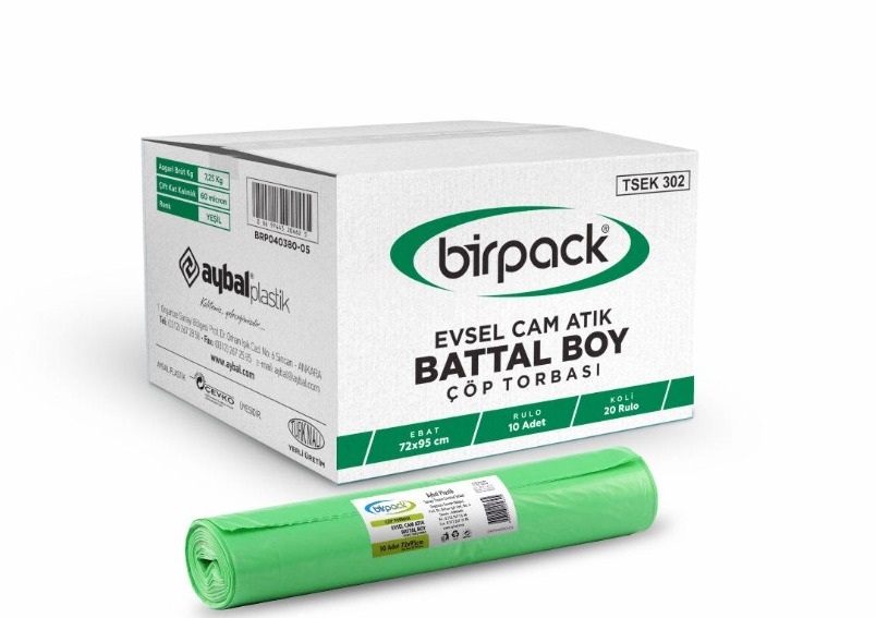 DMO BATTAL BOY ÇÖP TORBASI 73056-K1333 BİRPACK (BRP040380-05) BATTAL BOY 72 x 95 cm 60 µm 10 x 20